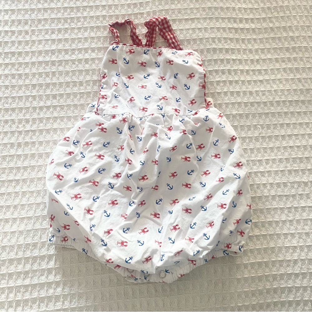 Maddie & Connor Nautical Baby Romper with Anchor Print 24M